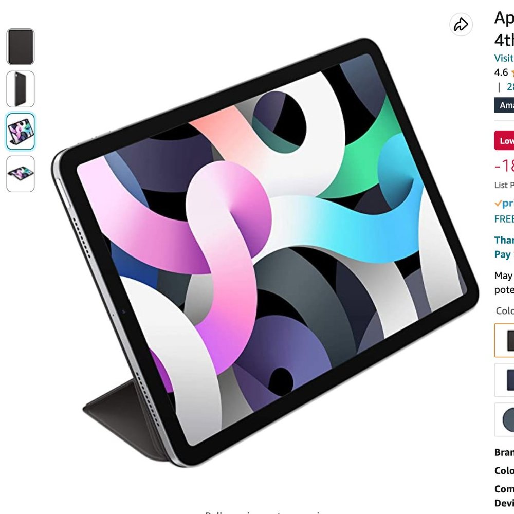 Apple Smart Folio for iPad Air 4th Gen, Black